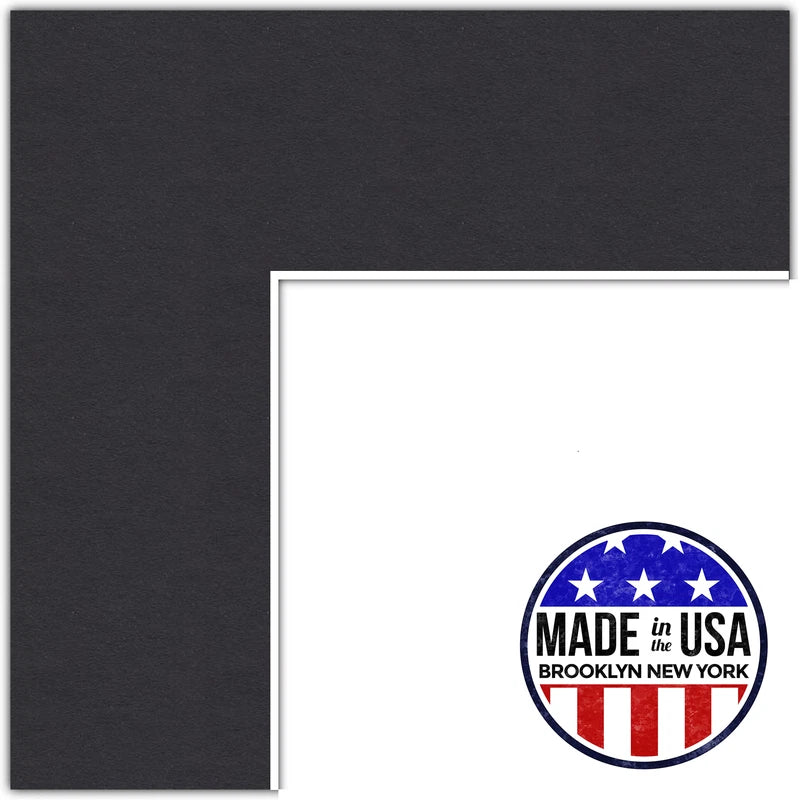 ArtToFrames Custom Black Picture Photo Frame Mat Matting Board LG Model
