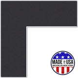ArtToFrames Custom Black Picture Photo Frame Mat Matting Board LG Model