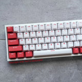 White Red Double Shot Keycaps Set OEM Profile for Cherry MX Mechanical Keyboards Model