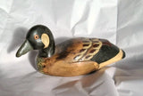 Vintage Hand Carved Duck Rustic Handpainted One-eyed Mini 6" Decoy Display Model