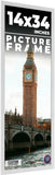 14x34 Frame White Real Wood Picture Frame Width 0.75 inches | Interior Frame Dep Model