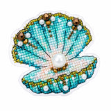 Cross Stitch Kit Pearl Seashell Plastic Canvas Ocean Ornament DIY Embroidery Model