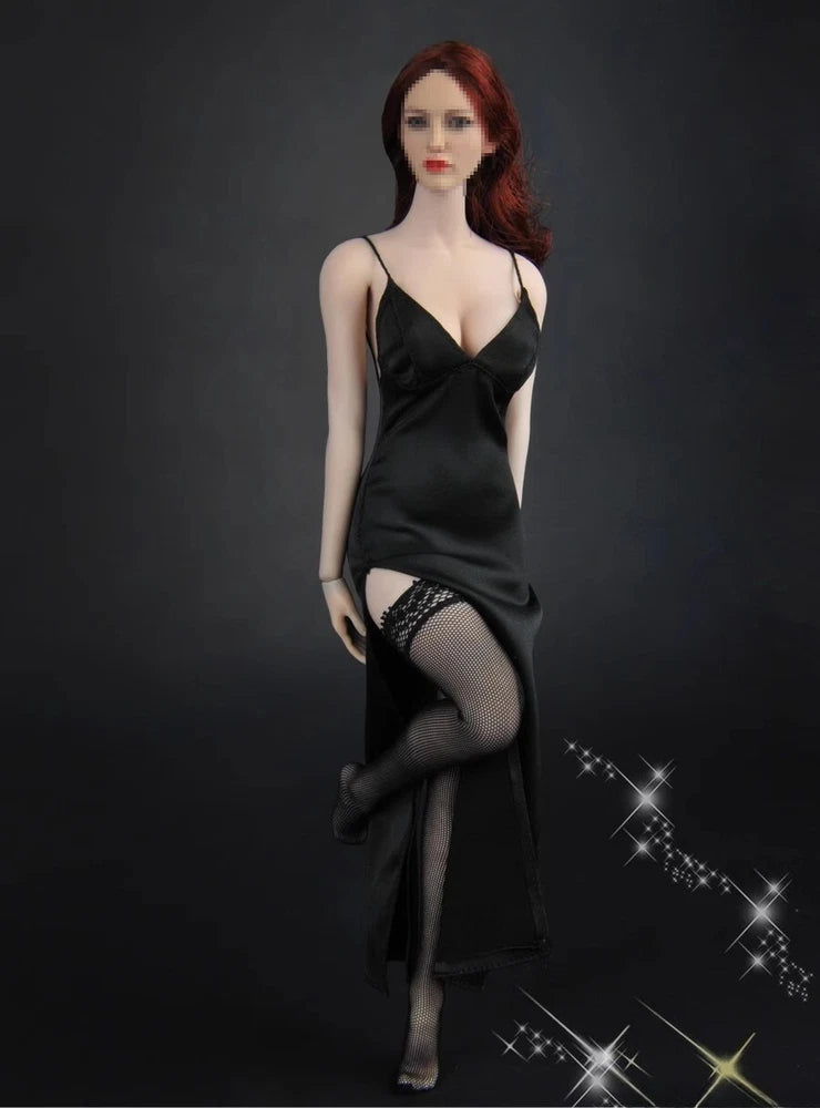 1Set 1/6 Female Soldier Action Figure Evening Dress Set Fits 12" Model Body Model