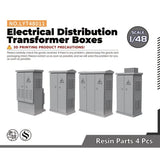1/48 O Scale Electrical Distribution Transformer Boxes Miniature Factory Props Model