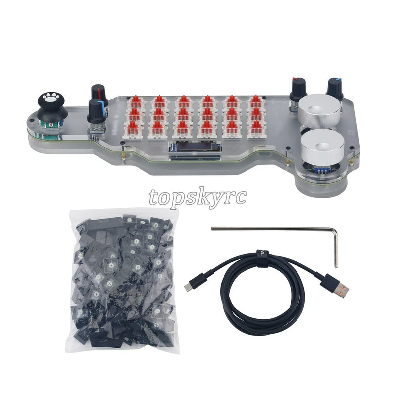 HAMGEEK 9eJOY 18-Key Custom Mechanical Keyboard Multiple Knobs + Joystick + Hub Model