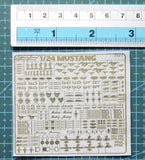 chrome(metal) decals 1/24 Mustang (Golden) for model kits 7571D Model