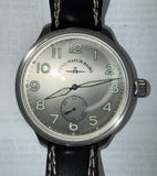 Zeno Watch Model 9558 SOS "Super Oversized" Winder Silver XXXL Fliegeruhr Model