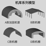 3D Printed 1/350/400 /700 Modern hangar  Aircraft Shelter Unpainted Model Model
