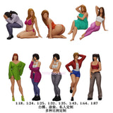 1/87 1/64 43 Athletic Home Style sexy girl Figure City Diorama Layout Accessory Model