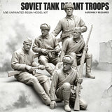 1/35 Soviet Tank Desant Troops 5 Resin Soldier Figures Model Kit Unpainted Model