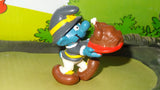 Smurfs Thanksgiving Pilgrim Smurf w/ Turkey Rare Vintage Display Figurine Model