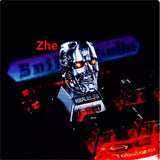 Anime T800 Terminator Keycaps Metal Key Cap Keyboard Keycap Accessories Gifts Model