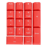 17 Key PBT Keycap Set Mechanical Numeric Keypads for Keyboard, Red Model