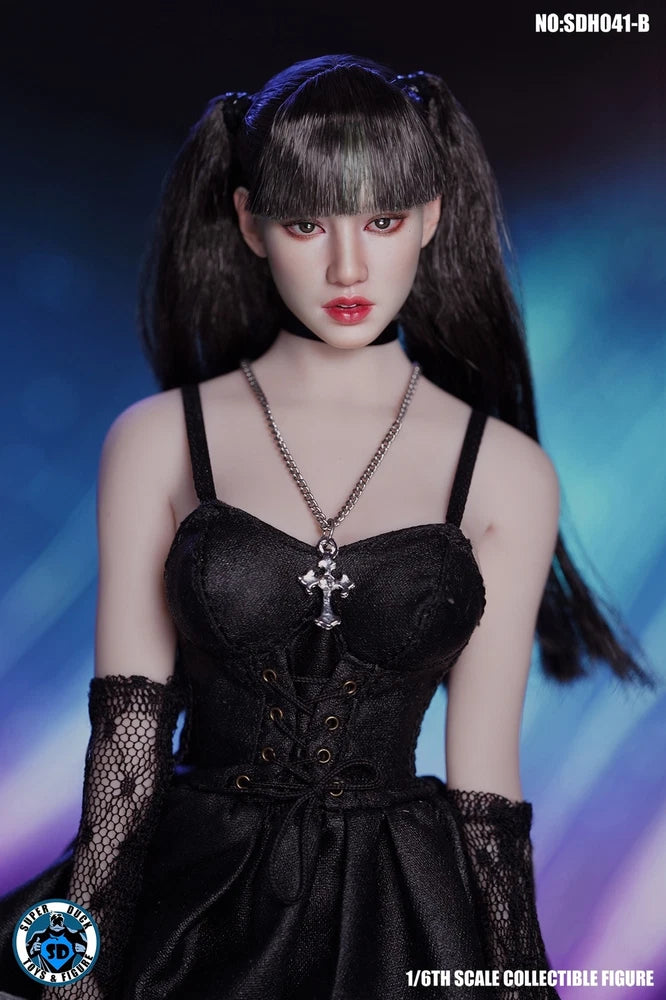 SUPER DUCK 1/6 SDH041B Kpop Singer Girl Head Carved Model Toy 12in Action Figure Model