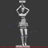 Padme in Handcuffs 1/6 Unpainted Model Kit Unassembled 3D Printed 35cmH 002 NSFW Model