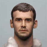 1/6 Painted Handsome Gunner Head Carving Sculpt Model Toys Model