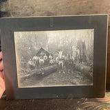 Antique Lumberjack Logging Whatcom County Washington Occupational Board Photo Model