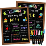First Day of School Sign, 14 x 11 Inch Double Sided Reusable Back to School C... Model
