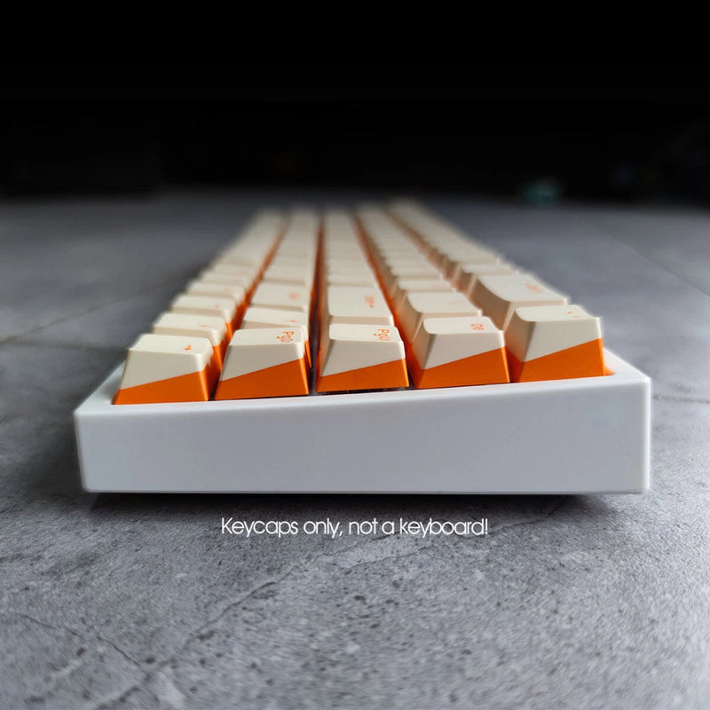 Grease Butter PBT Double Shot Keycaps Set for Cherry MX Mechanical Keyboards Model