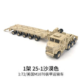1/72 US M1070 Tank Transporter Glue-Free Pre-Painted Assembly Model Kit Boy Gift Model