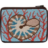 Alice Peterson Coin Purse Needlepoint Kit - SZ219 Shells & Coral Model