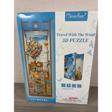 Tonecheer DIY Book Nook Kit Travel With The Wind 3D Puzzle LED Light 143pc Model
