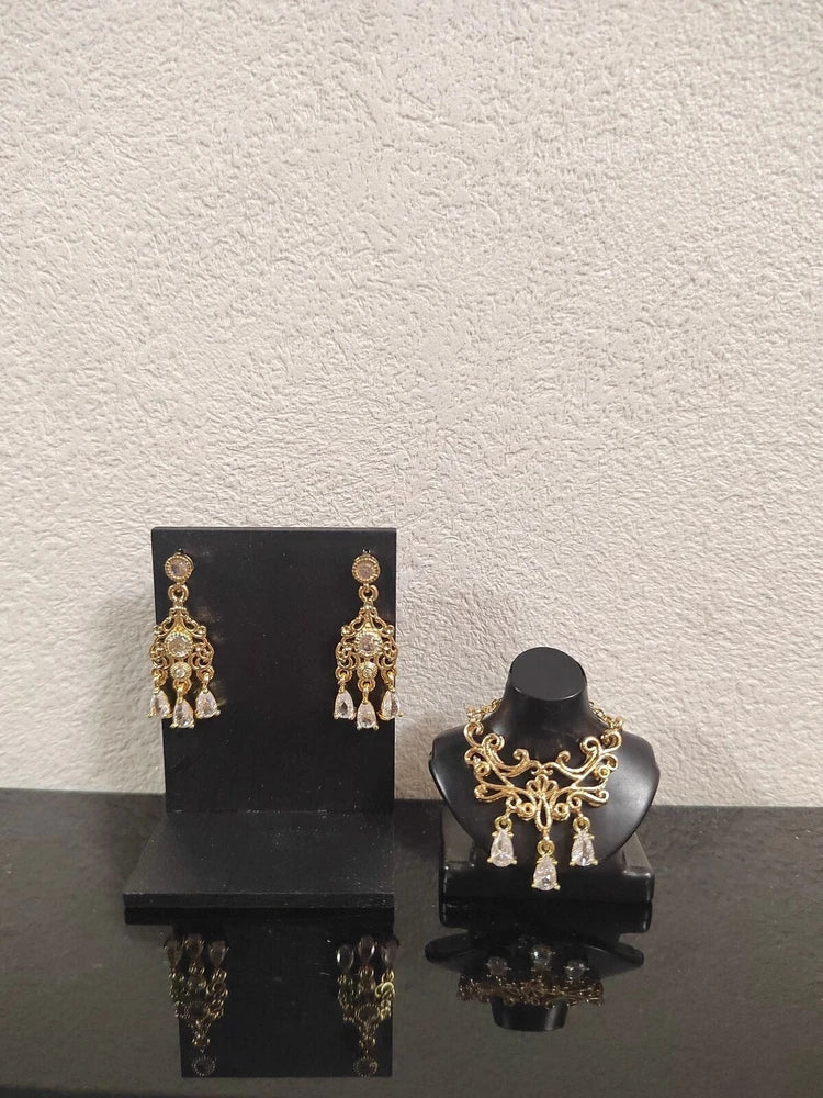 1/6 Female Micro Zirconia Earrings Necklace Jewelry Model For 12" Action Figures Model