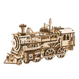 Large Locomotive LK701 Mechanical 3D Wooden Train Kit Model Model