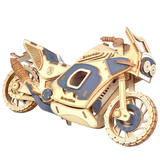 3D Wooden Puzzle Motorcycle Vehicle Model Kit Assembly DIY Toy Kids Gift Model