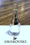 ?? Swarovski Crystal Memories MINI Gold Champagne Sparkling Wine Bottle Figurine Model