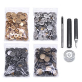 120 Set Leather Snap Fasteners Kit 10/12.5/15mm Metal Button Snaps Press Stud... Model