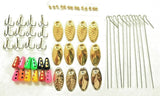 60 Pcs Inline Spinner Making Kit Trout Crappie Bass Spinners DIY 1/8 OZ Lure Model