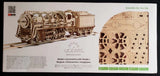 UGEARS Locomotive with Tender - 3D Wooden Mechanical Model Puzzle Model