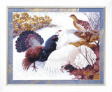 Cross Stitch "Grouse On The First Snow". Embroidery Kit. Unprinted ??anvas Model