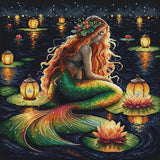 The Mermaid's Sanctuary Counted Cross Stitch Kit DIY Needlework Embroidery Craft Model
