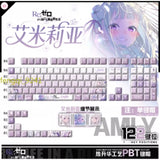 Re:Zero -Starting Life in Another World- Emilia 122Pcs PBT Keyboard Keycaps Gift Model