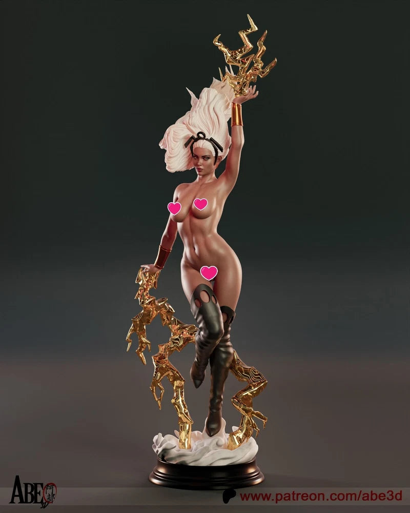 Storm NSFW (1) Unpainted 1/6 resin model kit and base abe Model