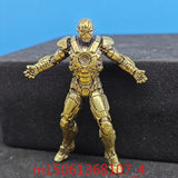 Brass Iron Man Figurine Toy Model Display Robot Statue Handheld Figurine Model