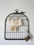 Birdcage Rustic Metal Wall Photo Memo Organizer Board Model