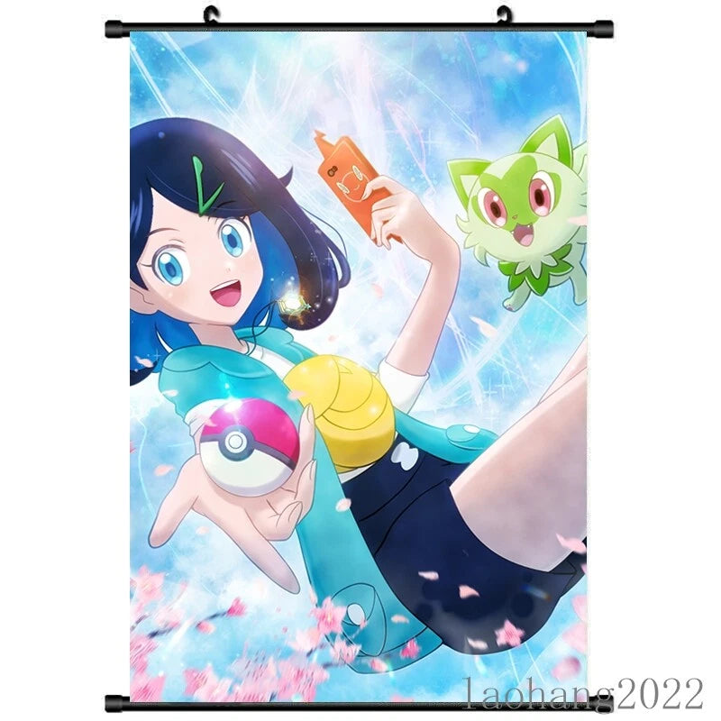 Board Card Game Pokemon Liko HD Print Scroll Poster Wall Art Picture Decor Model