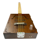 Pre order Haze DIY kits Mahogany Cigar Box Guitar - Natural X1 + 2 Slides Model