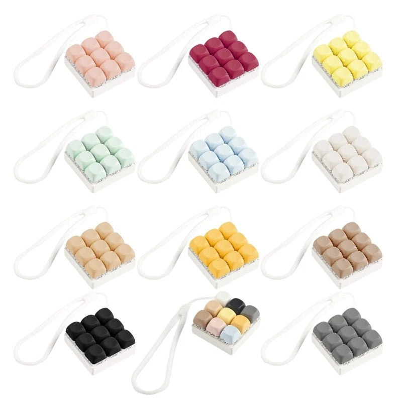Mechanical Keyboards Switches Tester Desk Toy Keyring Anxiety Relief Keycaps Model