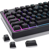XVX Shine through Keycaps Black Pudding Keycap Set fits MX Mechanical Keyboards Model