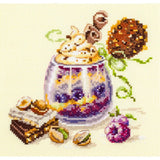 Magic Needle Zweigart Edition Counted cross stitch kit Chocolate Dessert 17 x 17 Model