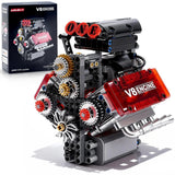 V8 Engine Toy Building Sets - Mini Combustion V8 Engine Model Kit That Runs, ... Model