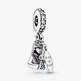 Sterling Silver Beads Blue Mulan Dangle Charms DIY Bracelets Jewelry Making 1Pc Charms