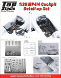 Top Studio 1/20 MP4/4 Cockpit Detail-up Set Item # TD23057 for Tamiya kit Model