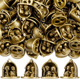 50 Pcs Mini Brass Nativity Scene Figurines Christmas Decor for Church Events Model