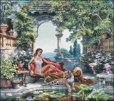 Needlework Crafts Full Embroidery Counted Cross Stitch Kits 14 ct Girl Leopard Model