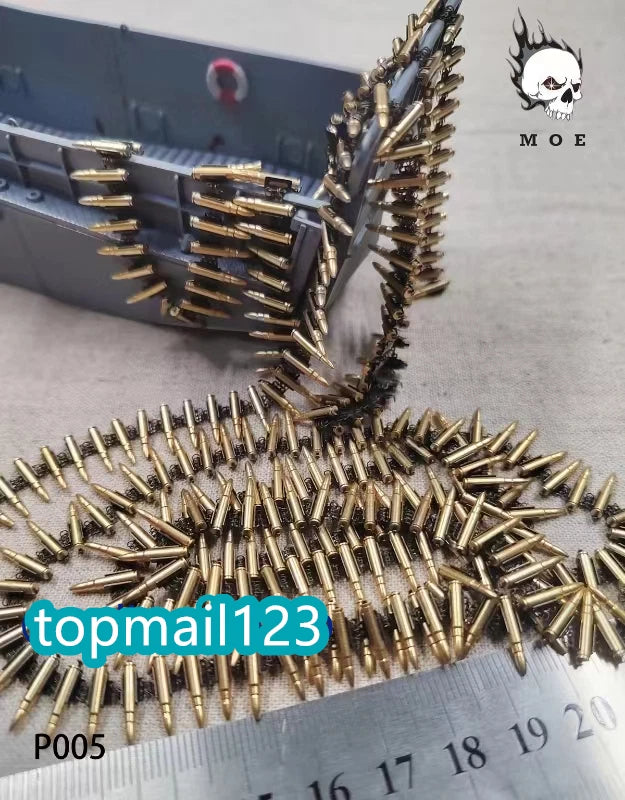 1/6 MOETOYS P005 WW2 German MG42 MG34 Metal Machine Bullets Chain For 12" Figure Model
